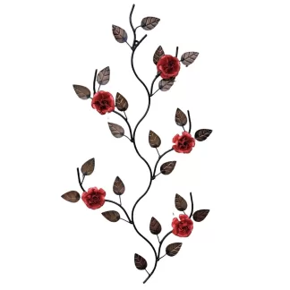 Galho Com Flores Em Ferro Decorativo