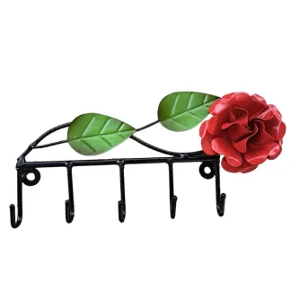 Porta chave Com 5 Ganchos de flor